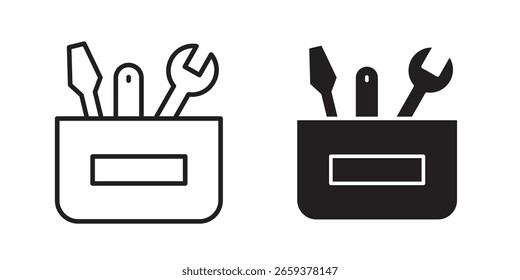 Conjunto de iconos de caja de herramientas, línea y estilo de glifo negro para el Sitio web de App de alimentos.