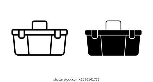 Toolbox Icon set. Symbol isolated white background. vector illustration. color editable.
