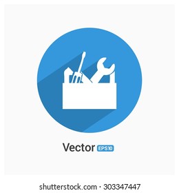 Toolbox icon - Shadow Pictogram Vector illustration