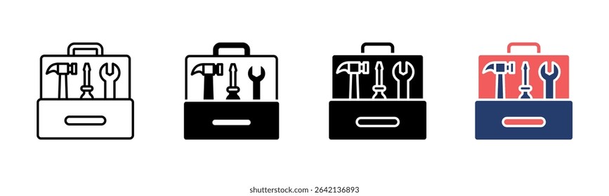 Toolbox icon sheet multiple style collection