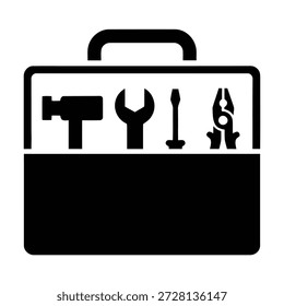 Toolbox icon shows a collection of tools, including a hammer, wrench, screwdriver, and pliers.