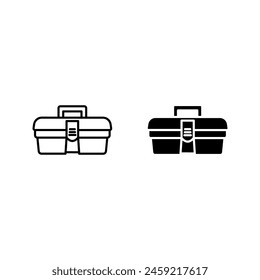 Icono de la caja de herramientas. signo para concepto móvil y color de Diseño web editable