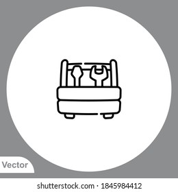 Toolbox icon sign vector,Symbol, logo illustration for web and mobile