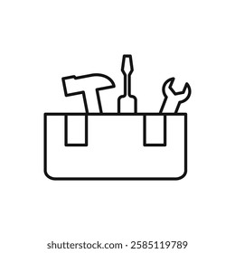 Toolbox icon. simple thin line vector icon