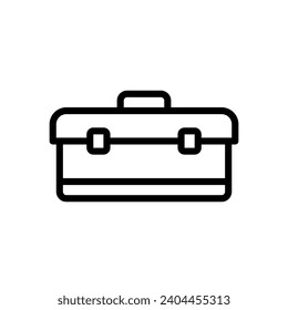 Toolbox icon for storing carpentry and repair tools
