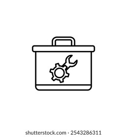 Toolbox icon symbol collection on white background.