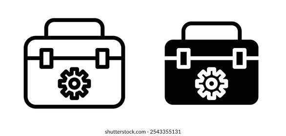Toolbox icon symbol collection on white background.