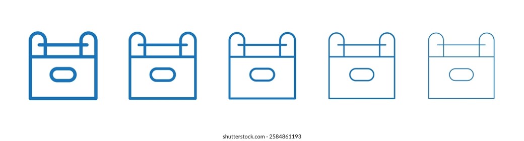 Toolbox icon Symbol collection thin outline set