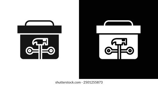 Toolbox-Symbol Symbolmarke im ausgefüllten Stil