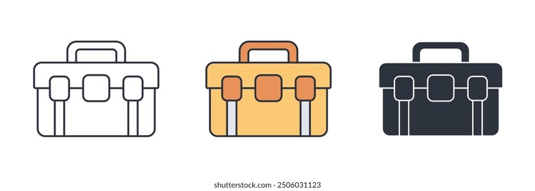 Toolbox-Symbol, Vektorgrafik einzeln auf weißem Hintergrund