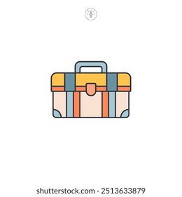 Toolbox-Symbol, Vektorgrafik einzeln auf weißem Hintergrund