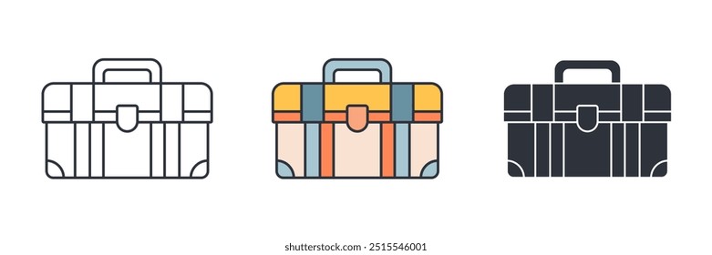 Toolbox icon symbol vector illustration isolated on white background