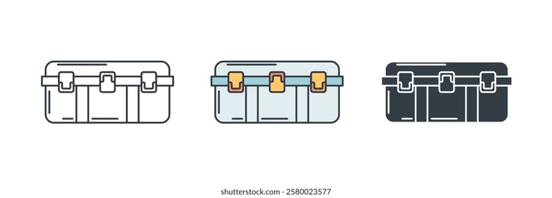 Toolbox icon symbol vector illustration isolated on white background