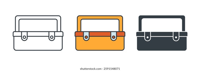 Toolbox icon symbol vector illustration isolated on white background