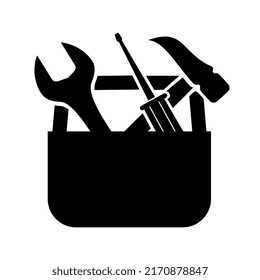 Toolbox icon. vector illustration. Flat design style on white background