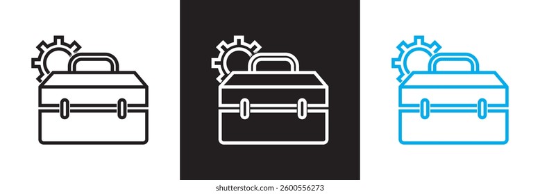 Toolbox Icon.  Vector illustration. isolated on white and black background. EPS 10