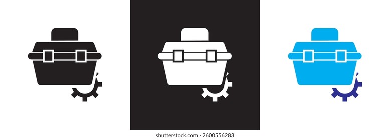 Toolbox Icon.  Vector illustration. isolated on white and black background. EPS 10