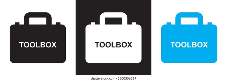 Toolbox Icon.  Vector illustration. isolated on white and black background. EPS 10