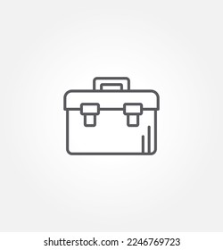 plantilla de logotipo de ilustración vectorial de icono de caja de herramientas para muchos fines. Aislado sobre fondo blanco.