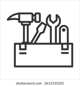Toolbox Icon Vector Illustration Outline