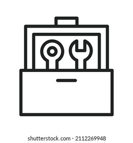 Toolbox icon vector image. Can also be used for Physical Fitness. Suitable for mobile apps, web apps and print media.