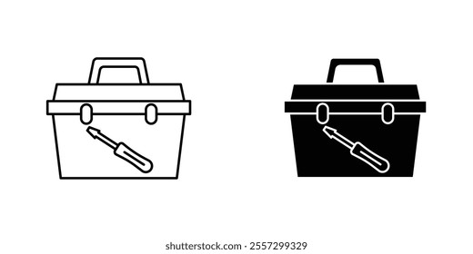 Toolbox Icon vector. liner and flat style icons set.