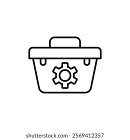 Toolbox icon Vector logo outline