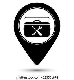 toolbox icon - vector map pointer