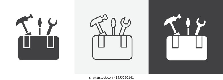 Toolbox icon vector set for ui designs