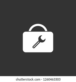 toolbox icon vector. toolbox sign on black background. toolbox icon for web and app