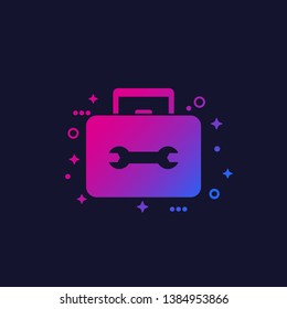 Toolbox icon for web, vector