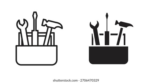 Toolbox icon for websites and mobile minimalistic flat design.