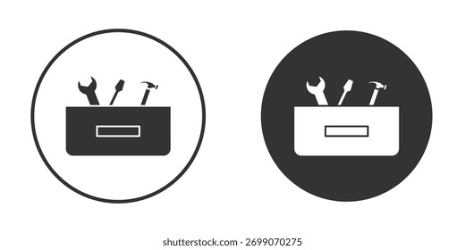 Colección de iconos de Toolbox. Iconos planos rellenos