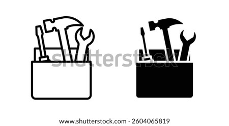 Toolbox icons. thin line vector icons