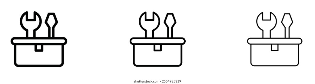 Toolbox icons in tree different stroke sizes