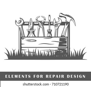 Toolbox isolated on white background. Element for design. Vector illustration