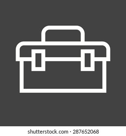 Toolbox, kit, toolkit icon vector image. Can also be used for construction, interiors and building. Suitable for use on web apps, mobile apps and print media.