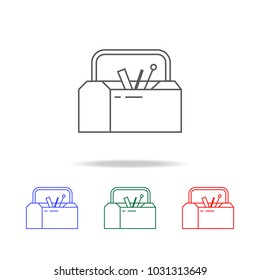 toolbox line icon. Elements in multi colored icons for mobile concept and web apps. Icons for website design and development, app development on white background