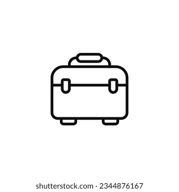 Toolbox line icon isolated on white background