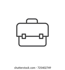 Toolbox line icon, outline vector sign, linear style pictogram isolated on white. Symbol, logo illustration. Editable stroke