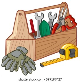 pix Woodworking Tools Clipart https www shutterstock com image vector toolbox many tools illustration 599197427