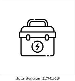 Pasos vectoriales del icono de esquema del cuadro de herramientas