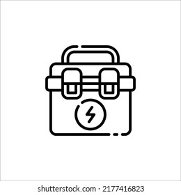 Pasos vectoriales del icono de esquema del cuadro de herramientas