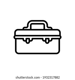 Toolbox outline icons. Vector illustration. Editable stroke. Isolated icon suitable for web, infographics, interface and apps.