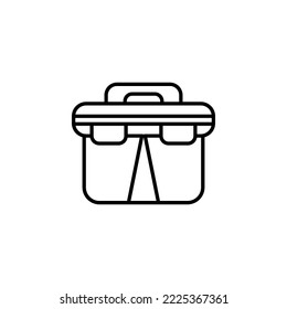 Toolbox outline icons. Vector illustration. Editable stroke. Isolated icon suitable for web, infographics, interface and apps.