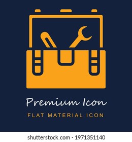 Toolbox premium material ui ux isolated vector icon in navy blue and orange colors