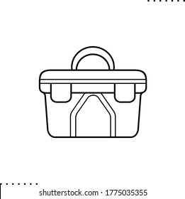 Toolbox, repair tool vector icon in outlines