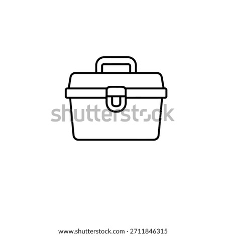 Toolbox Silhouette – Black Utility Icon for Construction, Repair, and Maintenance Projects