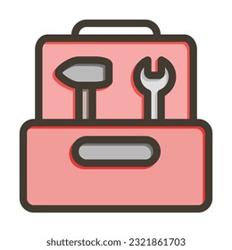Toolbox Thick Line Filled Colors For Personal And Commercial Use.
