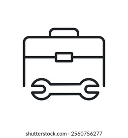 Toolbox thin line icons. Perfect pixel on transparent background